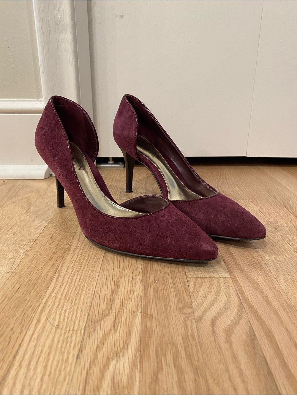 Lauren Ralph Lauren Plum Suede Pointed-Toe Pumps